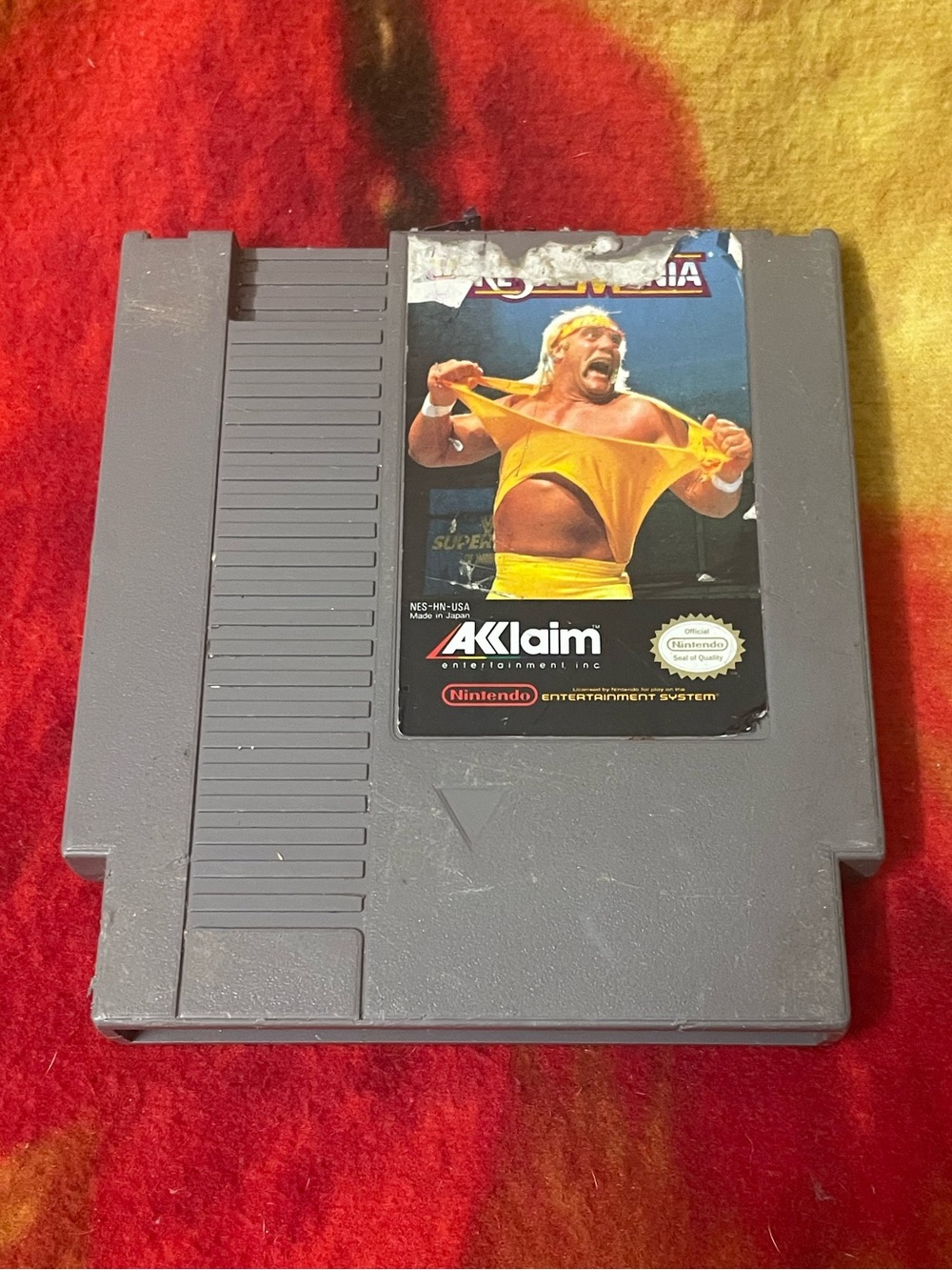 NINTENDO-Entertainment System WWF WRESTLE MANIA cartridge classic video game